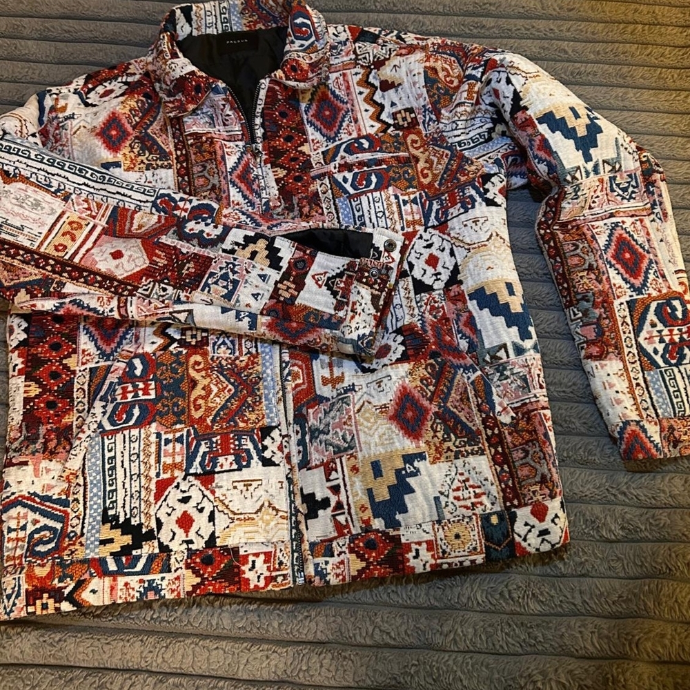 Pacsun Multicolor Patchwork Varsity Jacket - image 4